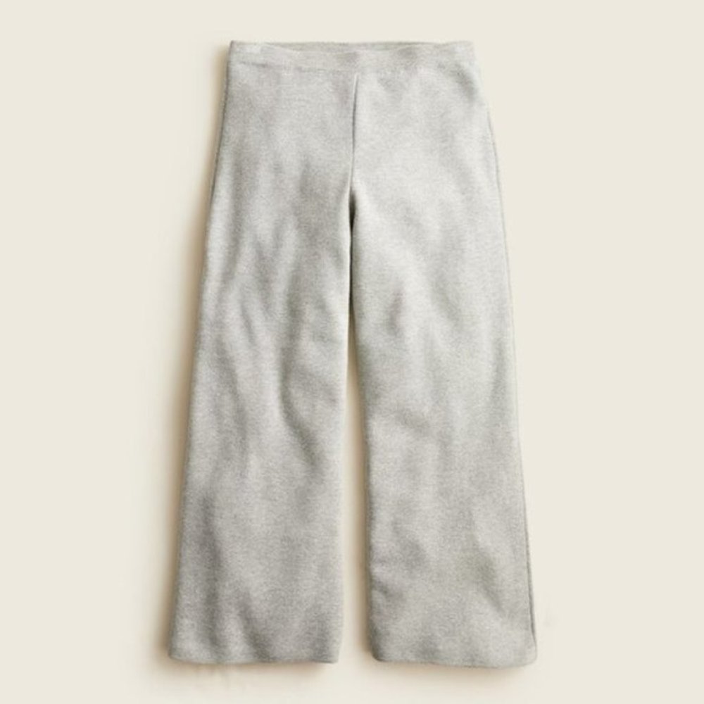 NWT J.Crew 6 Wide Leg Cropped Pants Culottes Merino Wool Gray